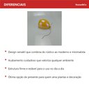 Ver mais imagens de Vaso Decorativo de Cerâmica Amarelo 11x15x20cm Enfeite Sala Mesa Estante Flores