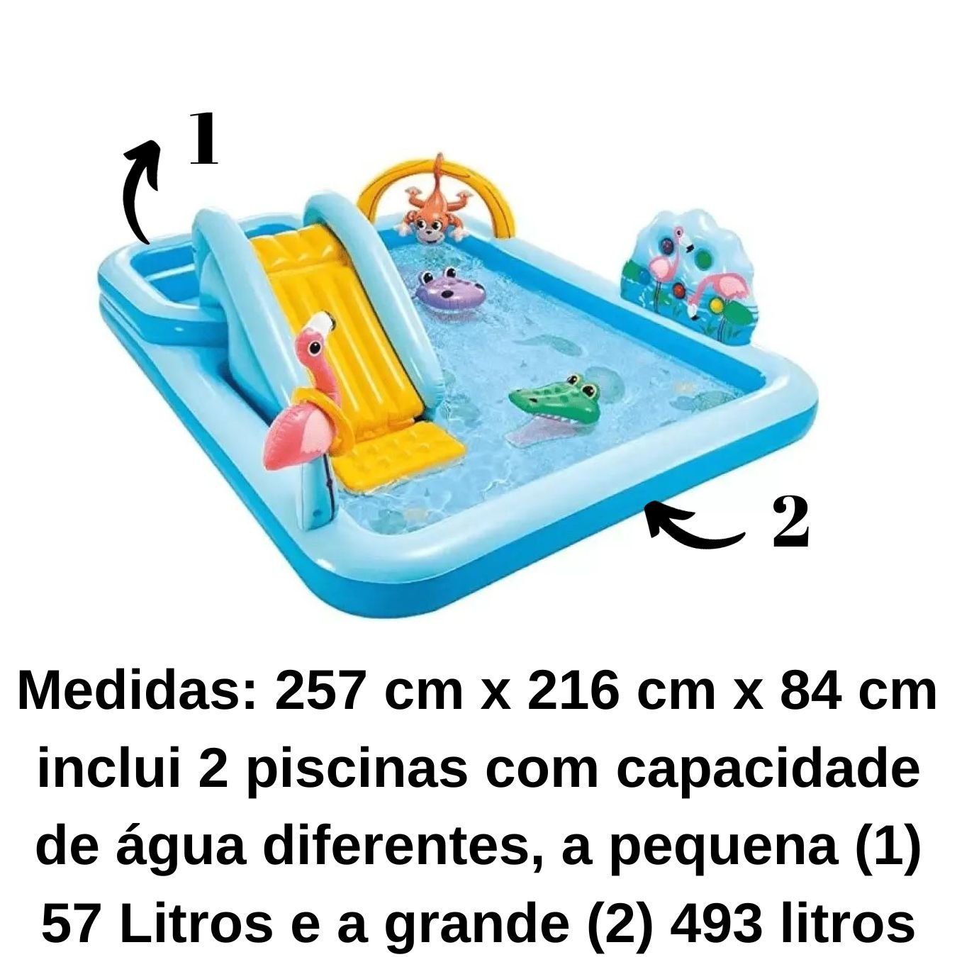 Piscina Playground Aventura na Floresta 493 Litros Mais 57 L - 2