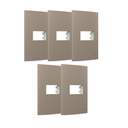 Ver imagem 1 de Kit 5 Placa com Suporte 4x2 1 Posto Sleek Argila Margirius Cor:argila