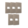Kit 5 Placa com Suporte 4x2 1 Posto Sleek Argila Margirius Cor:argila - 1