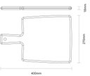 Ver imagem 2 de Tábua Retangular Kitchen Madeira Teca c/ Cabo 40x27 cm Tramontina 13277351