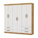 Ver imagem 2 de Guarda-Roupa Casal Dubai 6 Portas 4 Gavetas Multimóveis CR35556 Cinamomo/Off White