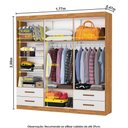 Ver imagem 7 de Guarda-Roupa Casal Dubai 6 Portas 4 Gavetas Multimóveis CR35556 Cinamomo/Off White