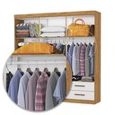 Ver imagem 3 de Guarda-Roupa Casal Dubai 6 Portas 4 Gavetas Multimóveis CR35556 Cinamomo/Off White