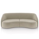 Ver imagem 3 de Kit Sofá 4 Lugares Eron 318cm com Poltrona Giratória Angelina M03 Veludo Bege - Lyam Decor