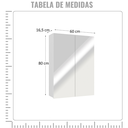 Ver imagem 4 de Espelheira de Banheiro Nature Estilare - 60cm Branco