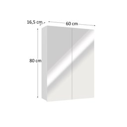 Espelheira de Banheiro Nature Estilare - 60cm Branco - 3