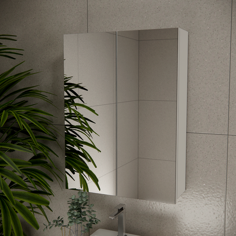 Espelheira de Banheiro Nature Estilare - 60cm Branco