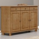 Ver imagem 2 de Aparador Buffet para Sala de Jantar 3 Portas 3 Gavetas Rústico Lazuli F06 Freijó - Lyam Decor