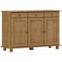 Ver imagem 1 de Aparador Buffet para Sala de Jantar 3 Portas 3 Gavetas Rústico Lazuli F06 Freijó - Lyam Decor