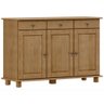 Aparador Buffet para Sala de Jantar 3 Portas 3 Gavetas Rústico Lazuli F06 Freijó - Lyam Decor - 1