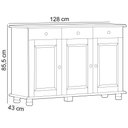 Ver imagem 5 de Aparador Buffet para Sala de Jantar 3 Portas 3 Gavetas Rústico Lazuli F06 Freijó - Lyam Decor