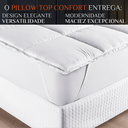 Ver imagem 2 de Pillow Top Protetor Colchão Cama Casal Queen Size Confort Viscoelastico:branco/queen Size