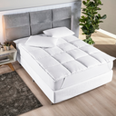 Ver imagem 1 de Pillow Top Protetor Colchão Cama Casal Queen Size Confort Viscoelastico:branco/queen Size