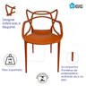 Kit 2 Cadeiras Allegra em Pp para Área Externa e Sala de Jantar ou Estar Cor Terracota Ecomhome - 8