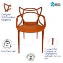 Ver mais imagens de Kit 2 Cadeiras Allegra em Pp para Área Externa e Sala de Jantar ou Estar Cor Terracota Ecomhome