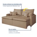 Ver imagem 5 de Sofa Retratil Boston 180cm 2 Lugares Kc Rei de Casa Veludo Bege