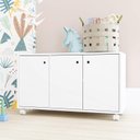 Ver imagem 1 de Armário Multiuso 3 Portas 1 Prateleira Branco Bm 225 - Brv Móveis