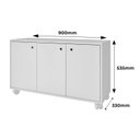 Ver imagem 3 de Armário Multiuso 3 Portas 1 Prateleira Branco Bm 225 - Brv Móveis