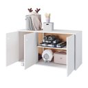 Ver imagem 4 de Armário Multiuso 3 Portas 1 Prateleira Branco Bm 225 - Brv Móveis