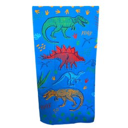 Toalha Banho Dinossauro Aveludada Estampada 70 Cm X 1,40 M - 2