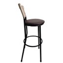 Ver imagem 5 de Banqueta Bistrô Aço Junco Sintético Marfim Assento Marrom