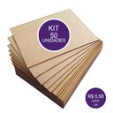 Ver imagem 3 de Kit 50 Chapas Mdf Cru 3mm - 10x15cm - Placa Decoração, Chapa Adesivo Sublimação