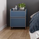 Ver imagem 4 de Mesa de Cabeceira 2 Gavetas 45cm Cindy - Azul