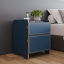 Ver imagem 2 de Mesa de Cabeceira 2 Gavetas 45cm Cindy - Azul