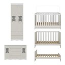 Ver mais imagens de Quarto de Bebê Completo C/ Berço Americano 3 em 1 Colchão Doçura Multimóveis Mp4674 Branco/off