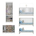 Ver imagem 5 de Quarto de Bebê Completo C/ Berço Americano 3 em 1 Colchão Doçura Multimóveis Mp4674 Branco/off