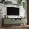 Rack para Tv com Prateleira 180cm Retro Mdf Verde Dallas - On Móveis - 1