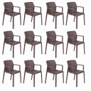 Ver imagem 1 de Kit 12 Cadeiras Sardenha Marrom Fendi