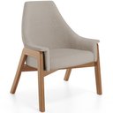 Ver imagem 1 de Poltrona Decorativa para Sala de Estar Sakura L02 Linho Bege - Lyam Decor