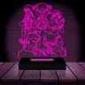 Luminária Led 3d | One Piece Turma Abajur - Rosa - 2