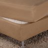 Saia Box Fit Cama Queen Capa com Elástico Malha Helanca Se Ajusta Ao Box 1 Pç:avelã Cáqui - 1