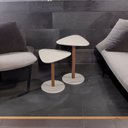 Ver imagem 2 de Conjunto Mesa de Centro Lateral de Canto Decorativo Mdf:off White