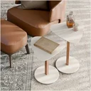 Ver imagem 4 de Conjunto Mesa de Centro Lateral de Canto Decorativo Mdf:off White