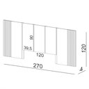 Ver imagem 4 de Cabeceira de Madeira para Cama Box Casal 270cm 100% MDF TW184 Off White/Freijó - Dalla Costa