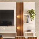 Ver imagem 6 de Home para Tv até 55 Led Ripado 3d 2,10m Off White Madeirado