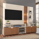 Ver imagem 4 de Home para Tv até 55 Led Ripado 3d 2,10m Off White Madeirado