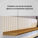 Ver imagem 3 de Painel Bancada Suspensa 1 Porta Tvs até 55 Polegadas Íris - Cinamomo/off White
