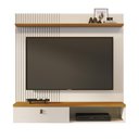 Ver imagem 6 de Painel Bancada Suspensa 1 Porta Tvs até 55 Polegadas Íris - Cinamomo/off White