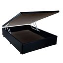 Ver imagem 1 de Cama Box Baú Casal Xerife Móveis Sintético Preto 41x138x188