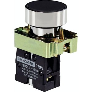 Botão de Impulso Tramontina Trp2-ba21 1na Preto com Base de Metal Tramontina
