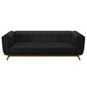 Ver imagem 6 de Sofá Living Decorativo 2 Lugares 180cm Bellart M22 Sintético Preto - Mpozenato