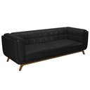 Ver imagem 1 de Sofá Living Decorativo 2 Lugares 180cm Bellart M22 Sintético Preto - Mpozenato
