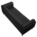 Ver imagem 7 de Sofá Living Decorativo 2 Lugares 180cm Bellart M22 Sintético Preto - Mpozenato
