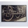 Quadro Rodas Trem 60x40 Cm Vidro Impresso - 3