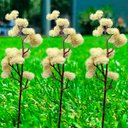 Ver imagem 2 de Kit 6 Plantas Artificiais Mamona Jardim Ornamental de 70cm